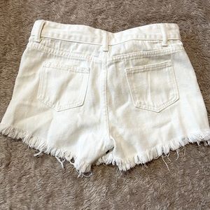 XS Frayed Hem Denim Shorts